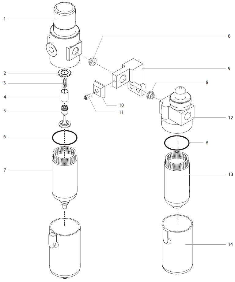 AirCoat 620 Automatic filter, lubricator, regulator assembly AirCoat 620 Automatic filter, lubricator, regulator assembly